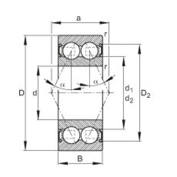 FAG Rolamento angular - 3802-B-2RS-TVH