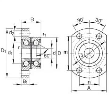 FAG Unidades de rolamento de esfera de contato angular - ZKLFA1050-2RS