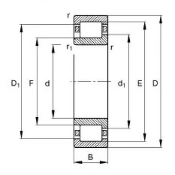 FAG Rolamento de rolos cil&iacute;ndricos - NJ411-XL-M1