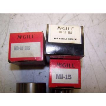 3) NEW MCGILL MR 18 SRS &amp; MCGILL MI-15  BEARING LOT OF 3