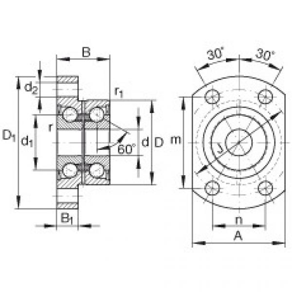 FAG Unidades de rolamento de esfera de contato angular - ZKLFA1050-2RS #1 image