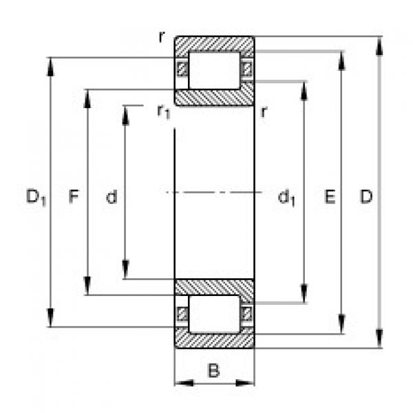 FAG Rolamento de rolos cil&iacute;ndricos - NJ411-XL-M1 #1 image