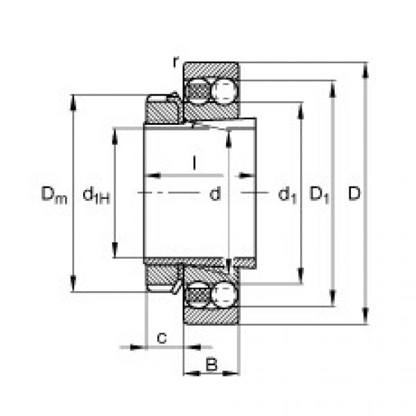 Rolamentos 2222-K-M-C3 + H322 FAG #1 image