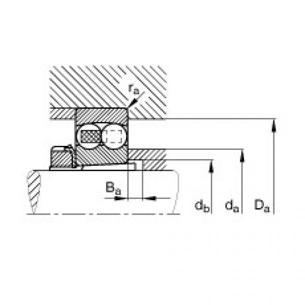 FAG Rolamento autocompensador de esferas - 1211-K-TVH-C3 + H211 #2 image